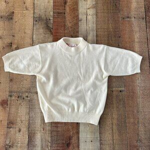 Rafaella Petites Cream Sweater - Wool & Acrylic - S - Warm & Cozy Chic